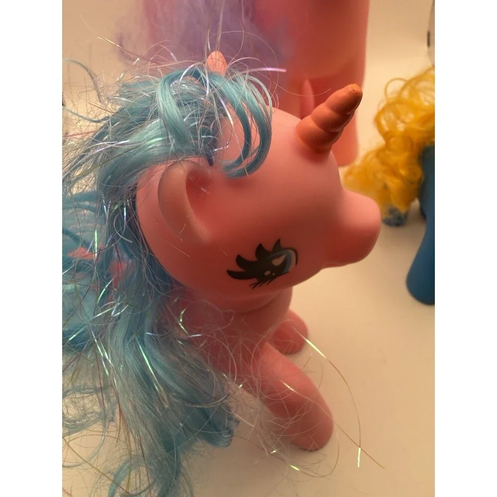Vintage My Little Pony G1 Unicorn Lot Sparkler & Baby Ponies Colorful Hair